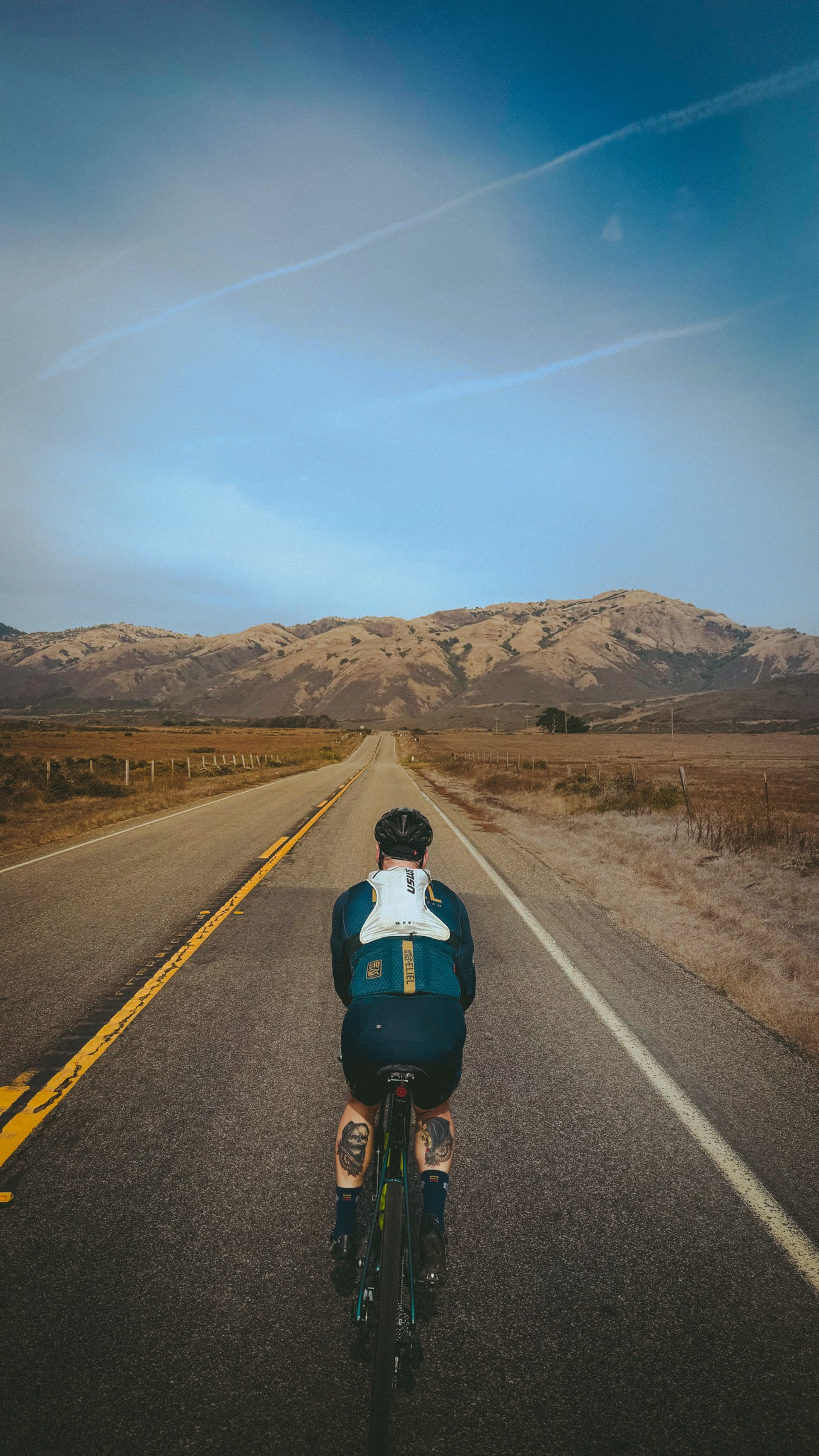 John Wintersteen riding on an open road